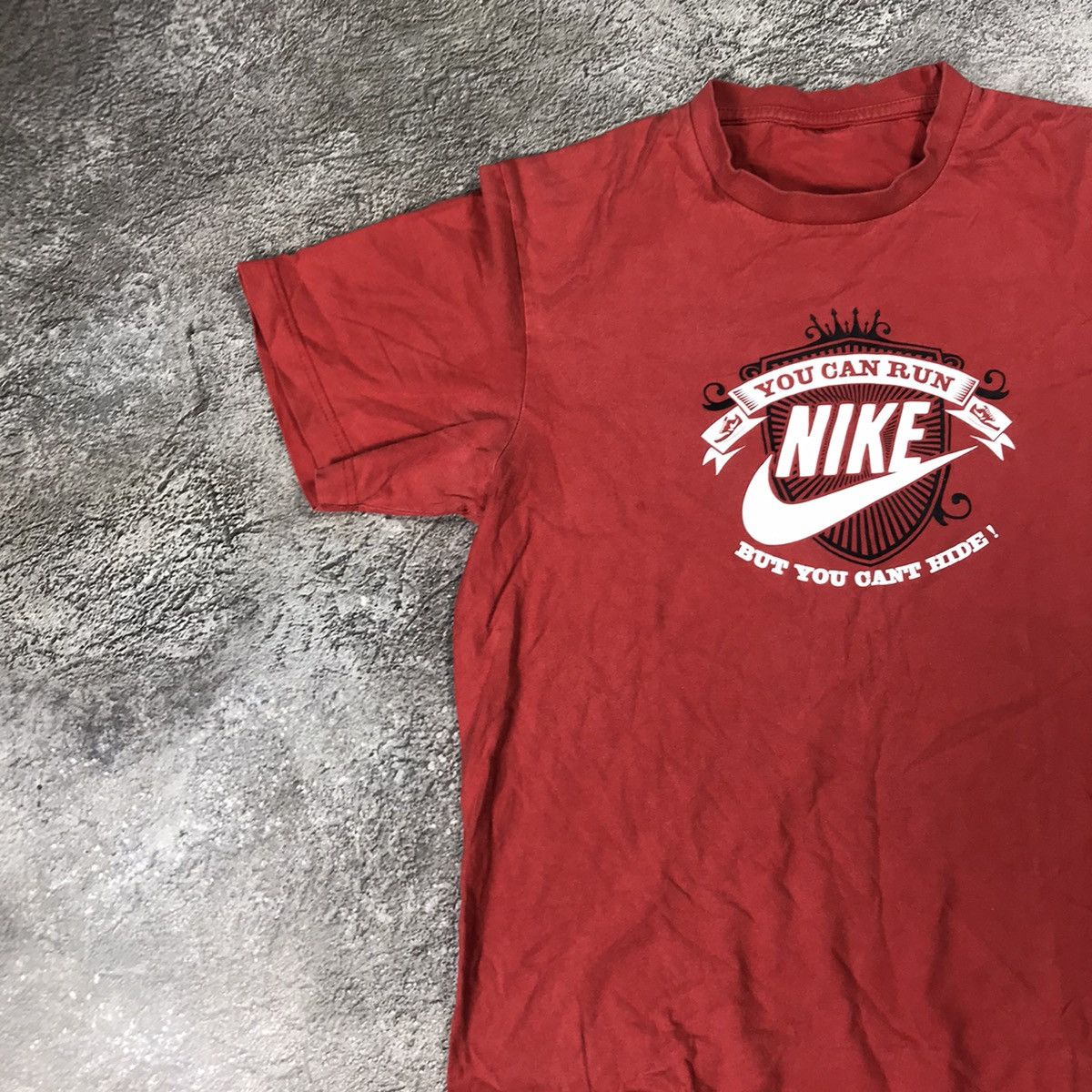 Vintage Vintage 90s Nike Sun Faded Graphic Tee Swoosh Logo Streetwea Size US S / EU 44-46 / 1 - 3 Thumbnail