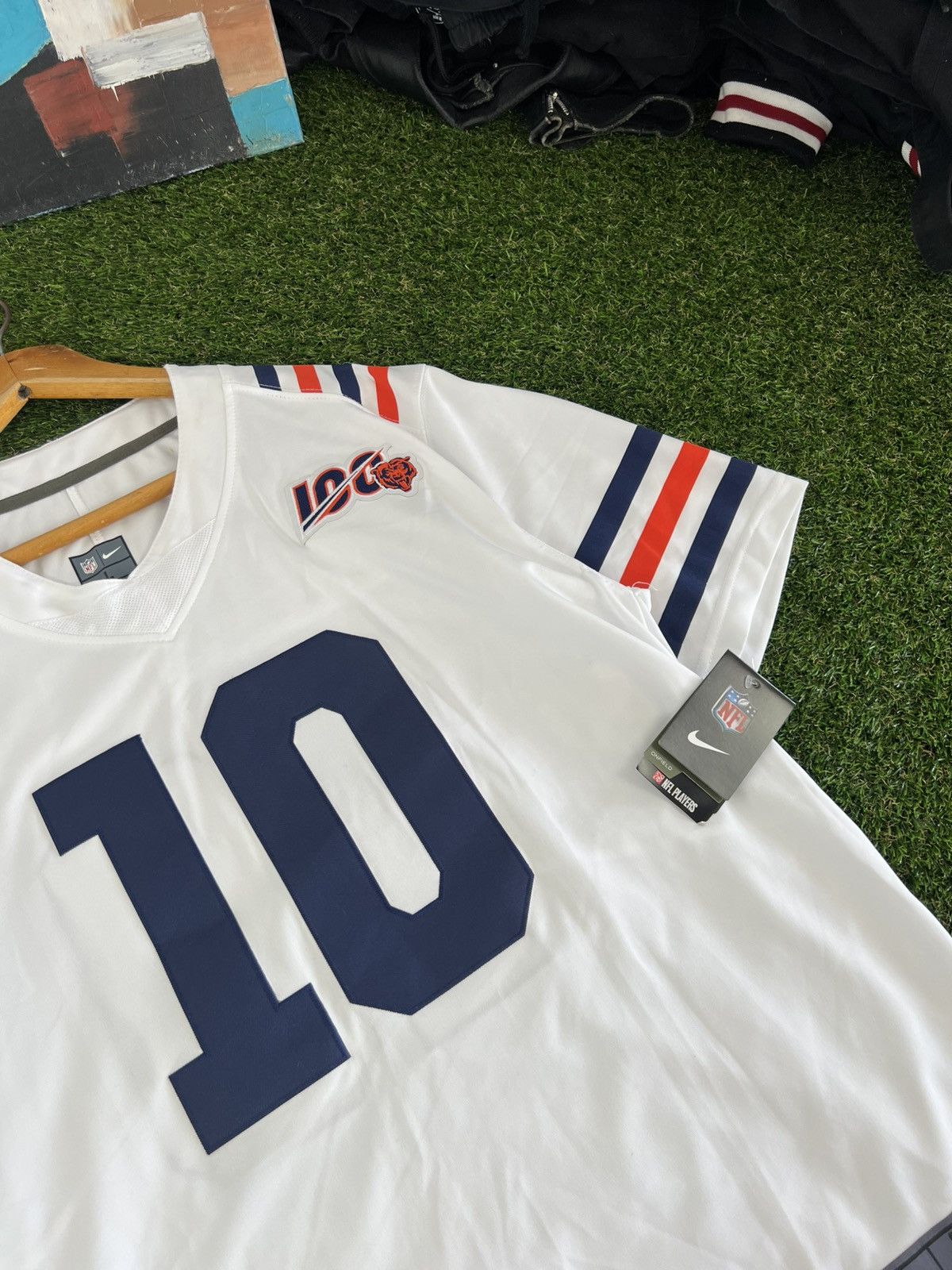 Nike Mitch Trubisky #10 Nike On Field NFL Chicago Bears Jersey L Size US L / EU 52-54 / 3 - 3 Thumbnail