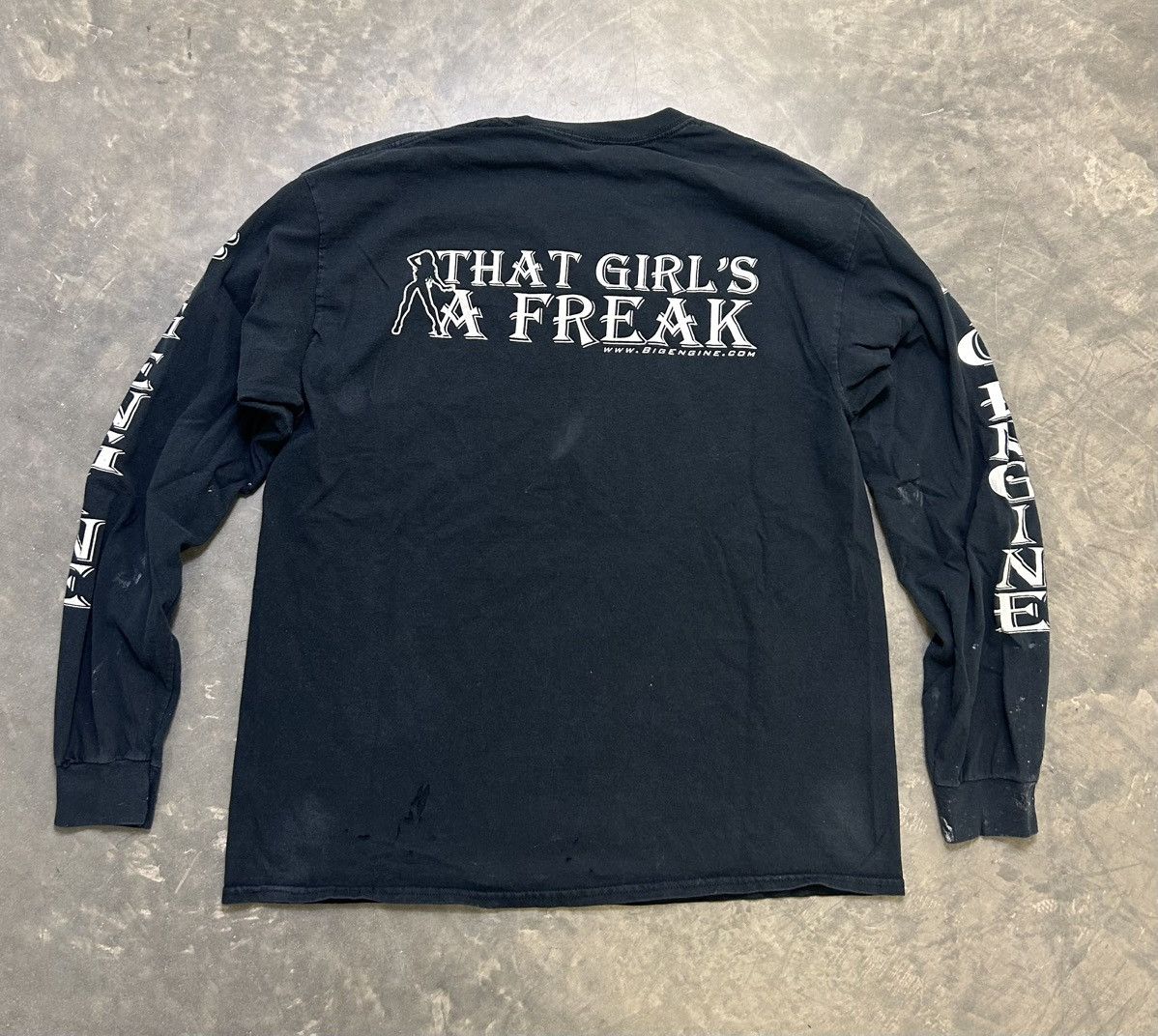 Vintage Big engine that girls a freak biker tee Size US XL / EU 56 / 4 - 2 Thumbnail