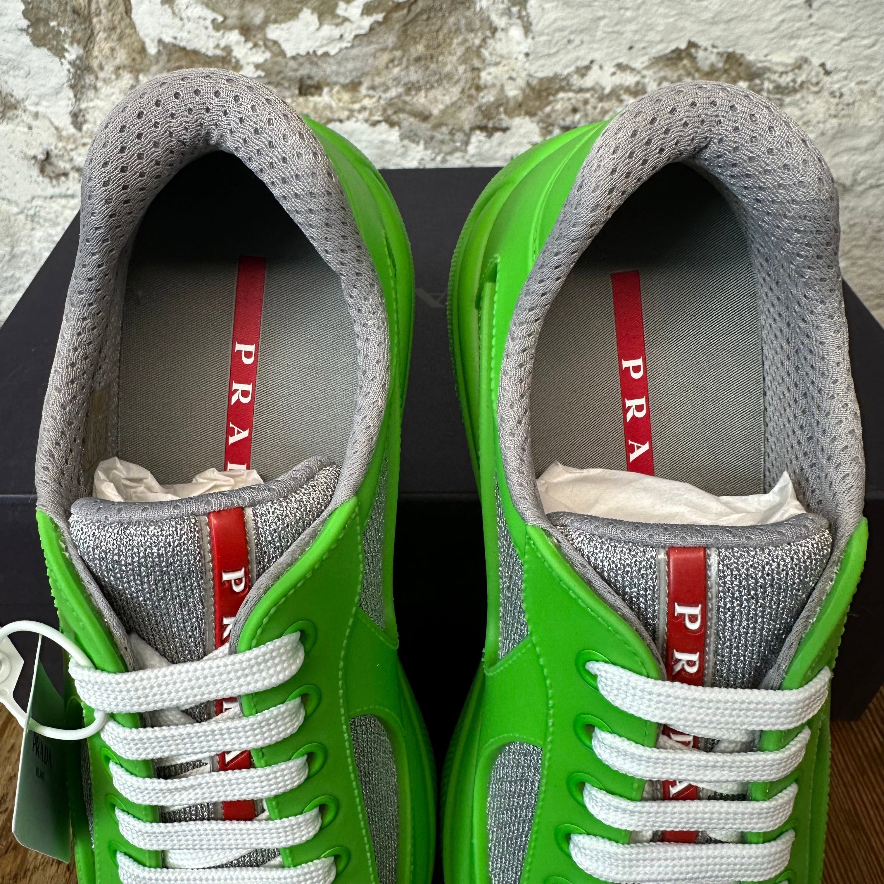 Prada Prada Americas Cup Green Rubber Sneaker Sz 7 (40) DS Size US 7 / EU 40 - 4 Thumbnail