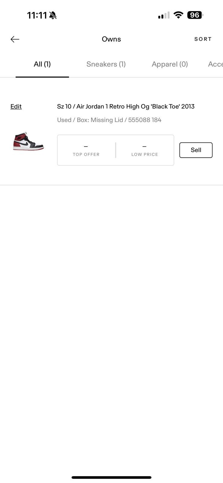Jordan Brand Jordan 1 black toe size 10 2013 Size US 10 / EU 43 - 11 Thumbnail