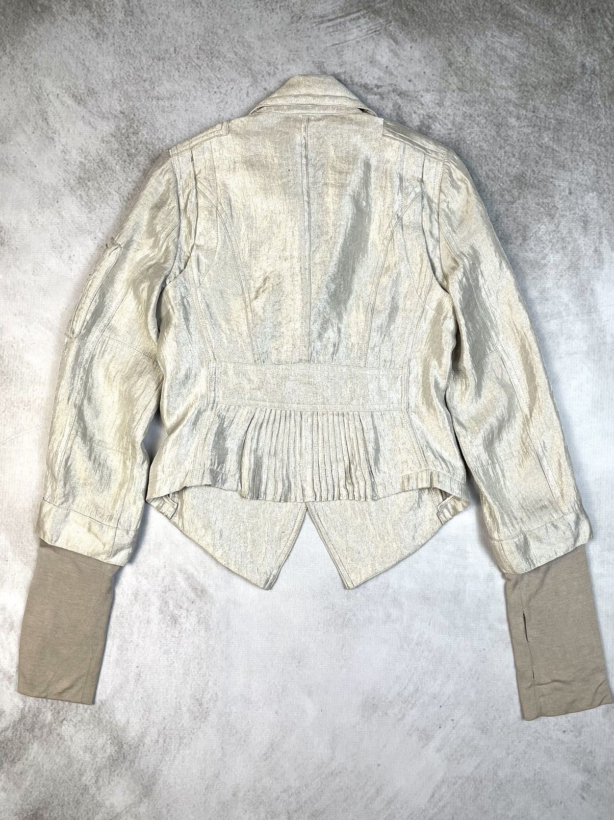 Japanese Brand 2000s Egoist Futurist Cyberpunk Silver Jacket Size M / US 6-8 / IT 42-44 - 6 Thumbnail