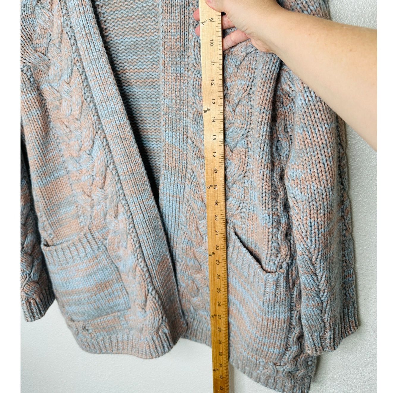 Gabriela Hearst Gabriela Hearst Aguirre Blue Peach Knit Cashmere Cardigan L Size L / US 10 / IT 46 - 10 Thumbnail