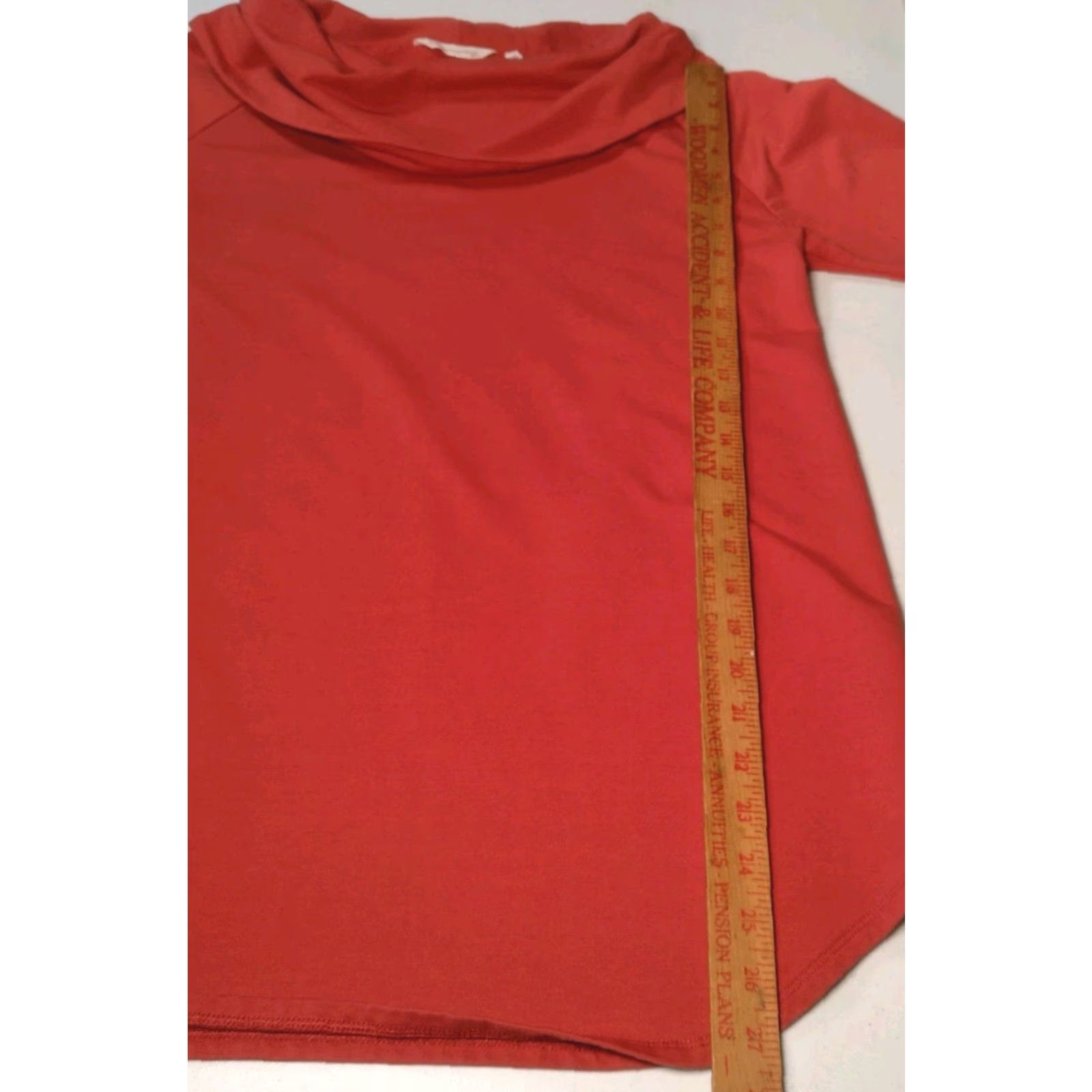 Soft Surroundings Soft Surroundings Tunic Shirt Women M Orange Long Sleeve High Neck Casual Pullover Knit Cotton Modal Spandex Regular Everyday Classic Comfort 90s? Size M / US 6-8 / IT 42-44 - 7 Thumbnail