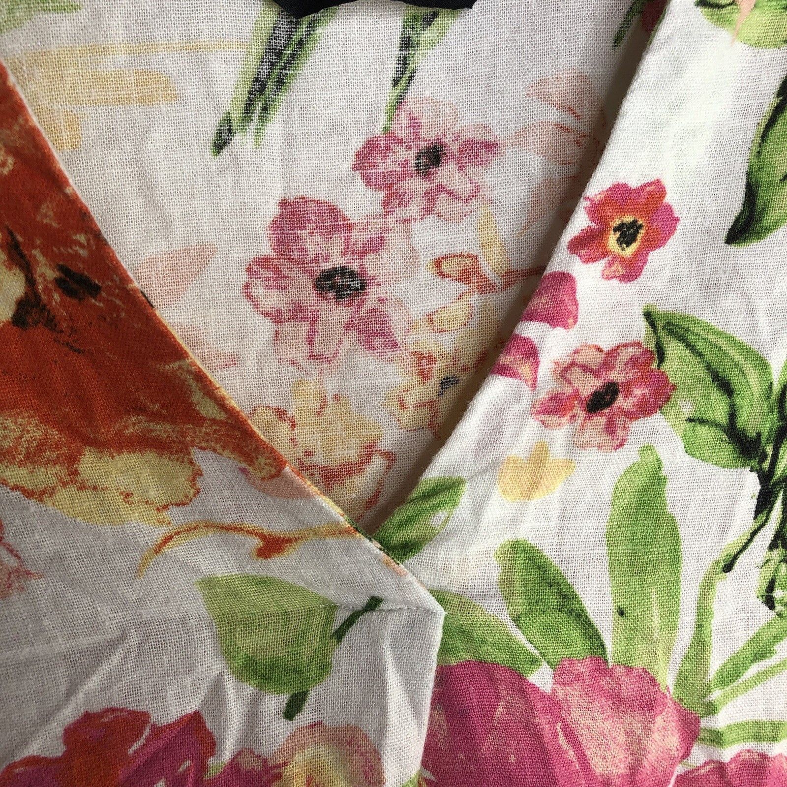 Other F&F Women Linen Blend Top Blouse Sz 10 Pink Orange Floral Size L / US 10 / IT 46 - 4 Thumbnail