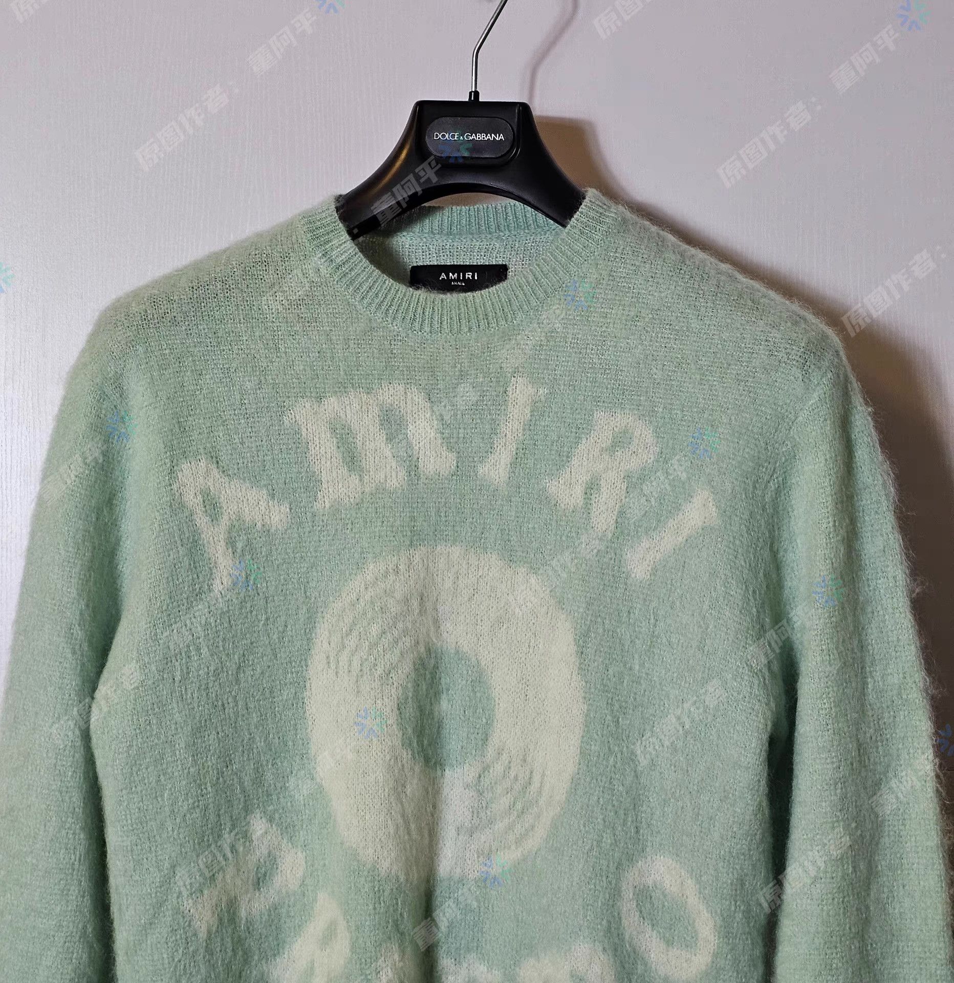 Amiri AMIRI Light Green Mohair Sweater Q4 Size US S / EU 44-46 / 1 - 2 Thumbnail