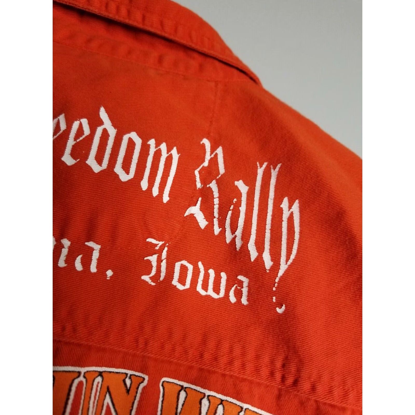 Vintage Freedom Rally Mens L Orange Motorcycle Shirt Vest Size US L / EU 52-54 / 3 - 4 Thumbnail