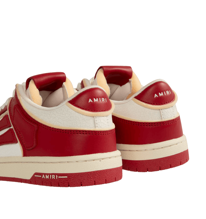 Amiri o1h1sh10525 Collegiate Skel Low Top Sneakers in Red Size US 14 / EU 47 - 4 Thumbnail