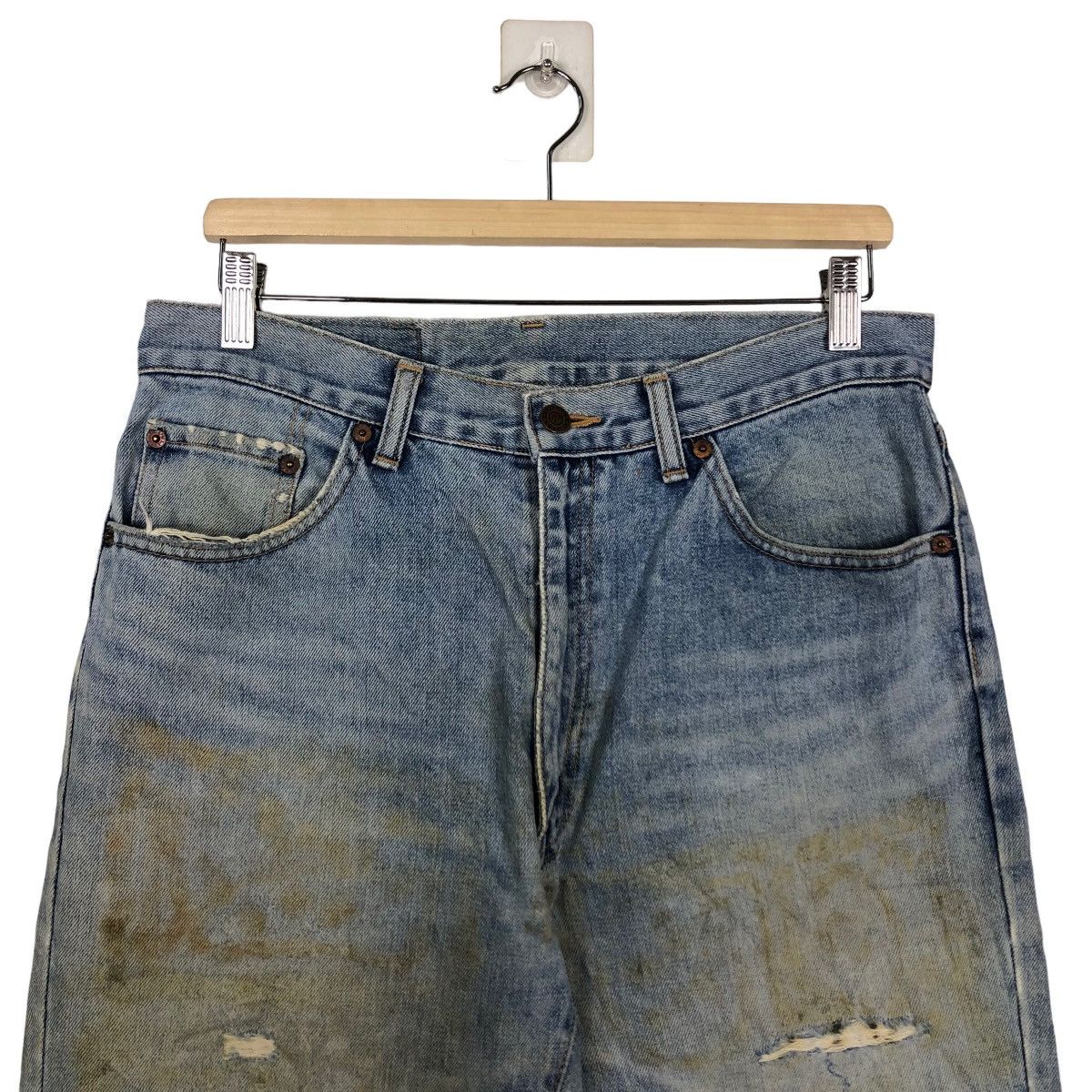 Japanese Brand 🔥90’s Vintage Distressed Denim GL Heart Japan Sugar Cane Size US 32 / EU 48 - 3 Thumbnail
