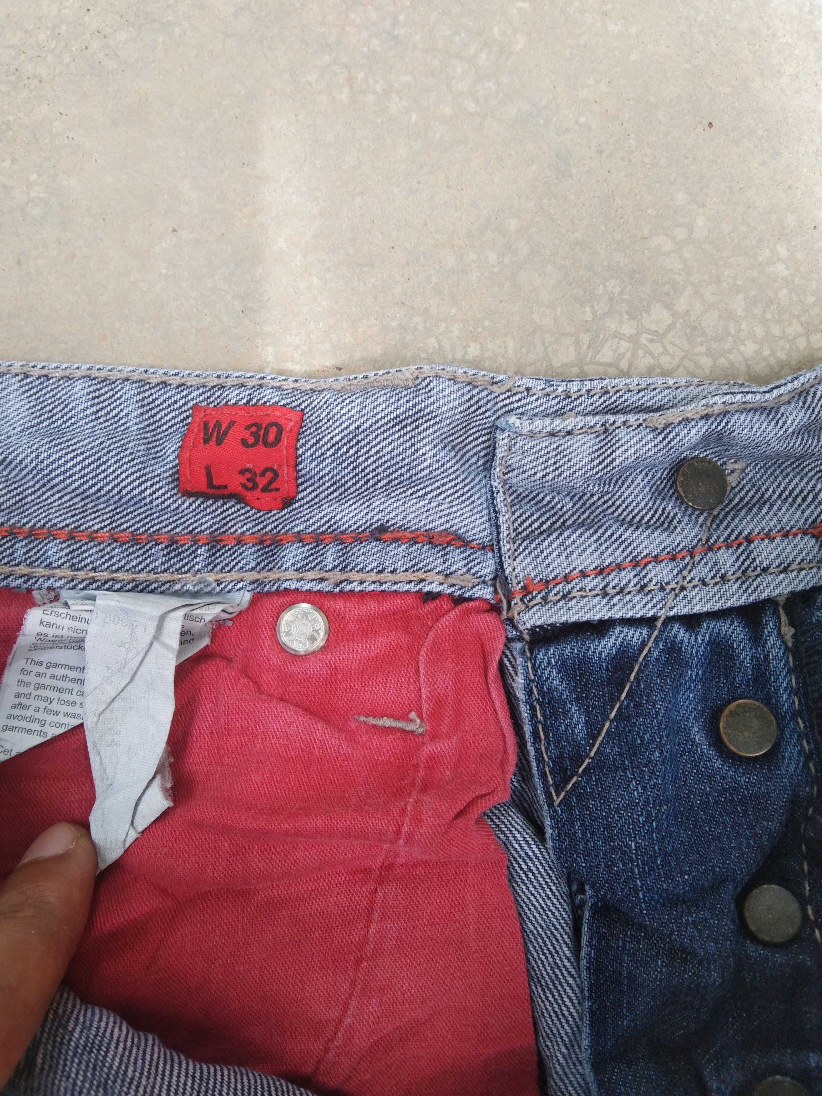 Jean Vintage Y2k Retro Faded Blue Straight Leg Jeans 32x32 Size US 32 / EU 48 - 9 Thumbnail