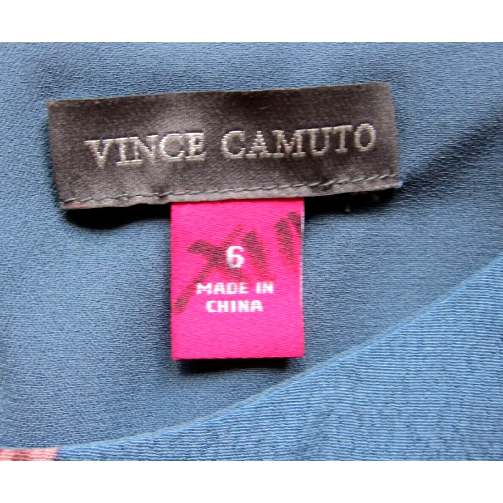 Vince Camuto Vince Camuto Floral Blue White Pink Rayon 3/4 Sleeve Tunic Shift Dress Ruffle Knee Length 6 Womens Size M / US 6-8 / IT 42-44 - 4 Thumbnail