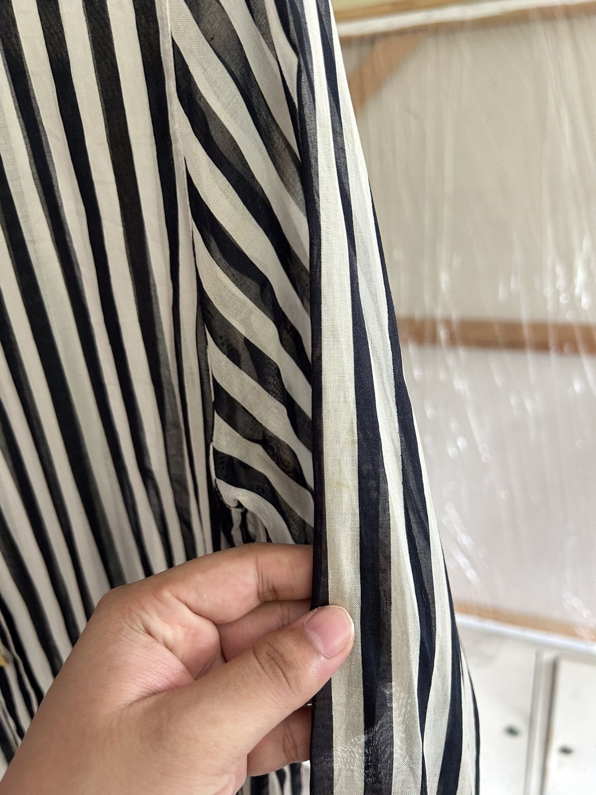 Celine Celine Gold Button Stripe Long Sleeve Size S / US 4 / IT 40 - 7 Thumbnail