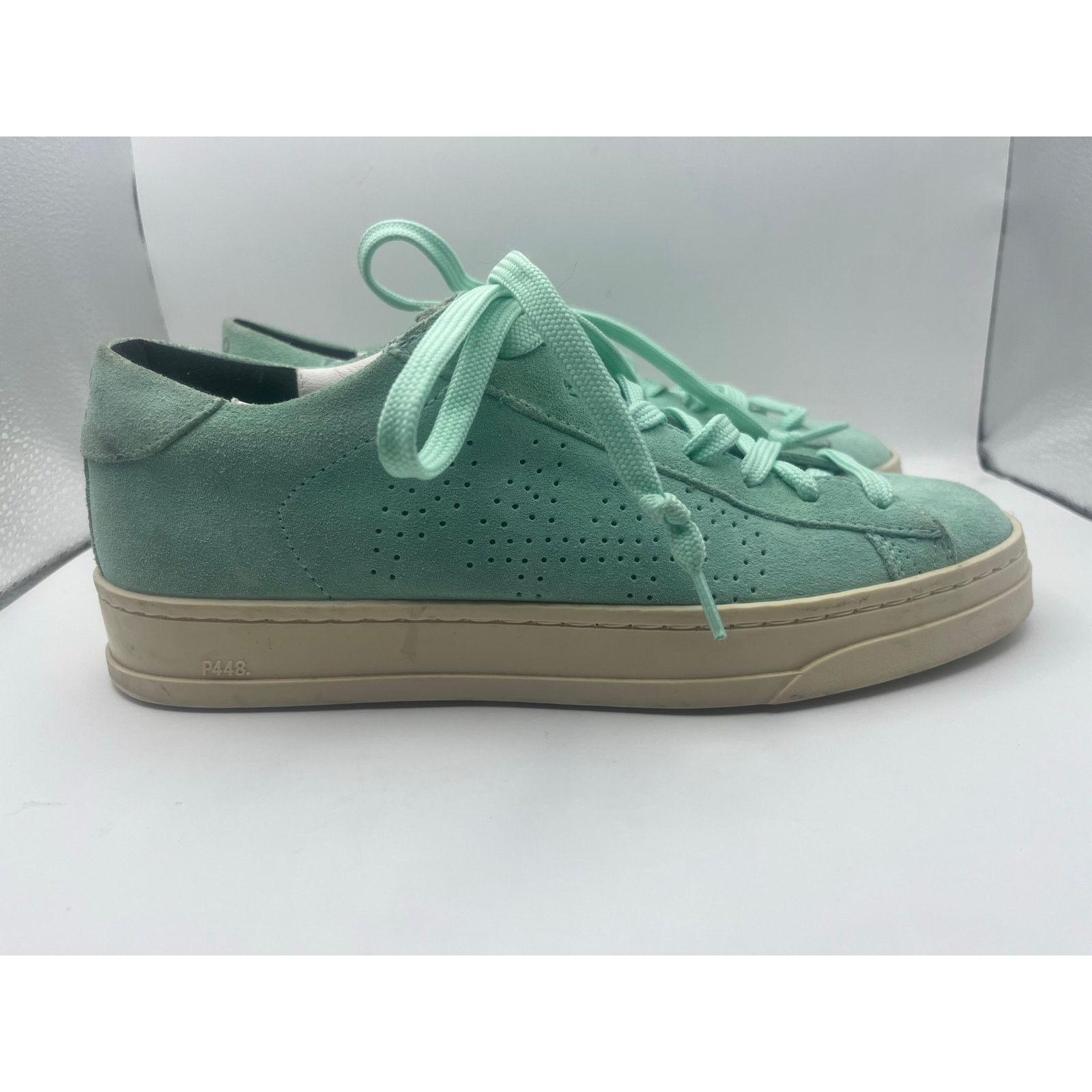 P448 P448 Jack Suede Trainers Sneakers Aqua Teal Women’s Size 7 Size US 7 / IT 37 - 1 Thumbnail