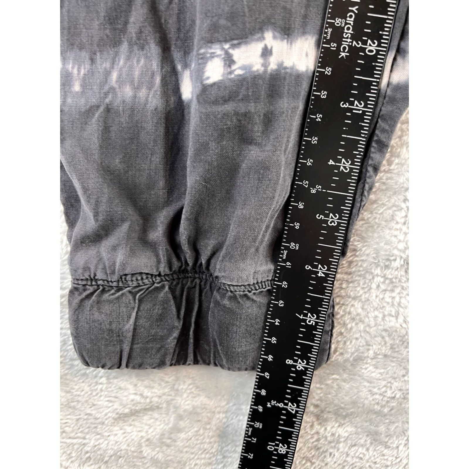 Anthropologie CLOTH & STONE ANTHROPOLOGIE Joggers Womens L Tie-Dye Striped Washed Black Size 36" / US 14 / IT 50 - 4 Thumbnail