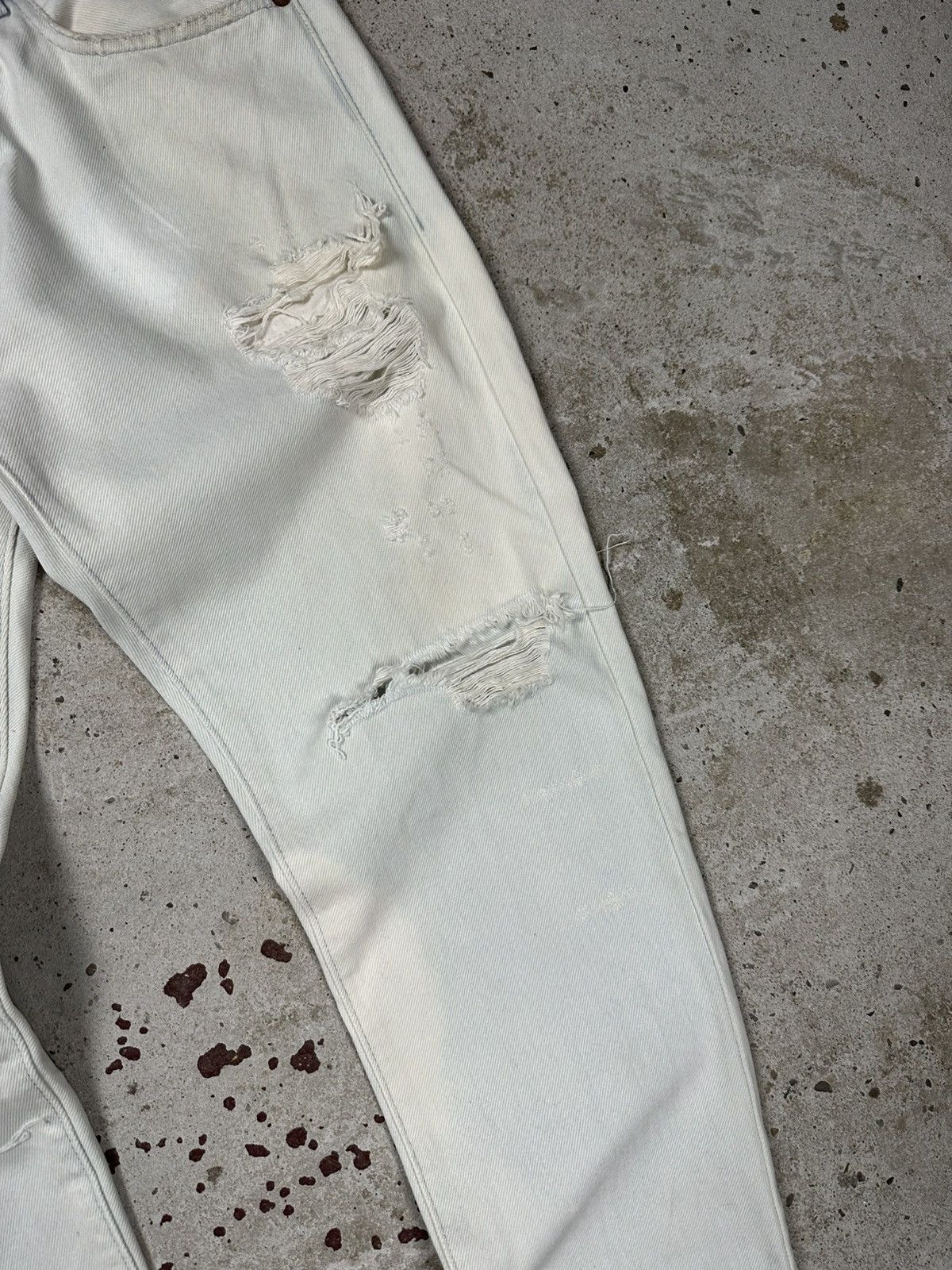 Polo Ralph Lauren × Vintage Vintage Y2K Ralph Lauren Distressed Bleached Denim Pants Size US 31 - 6 Thumbnail