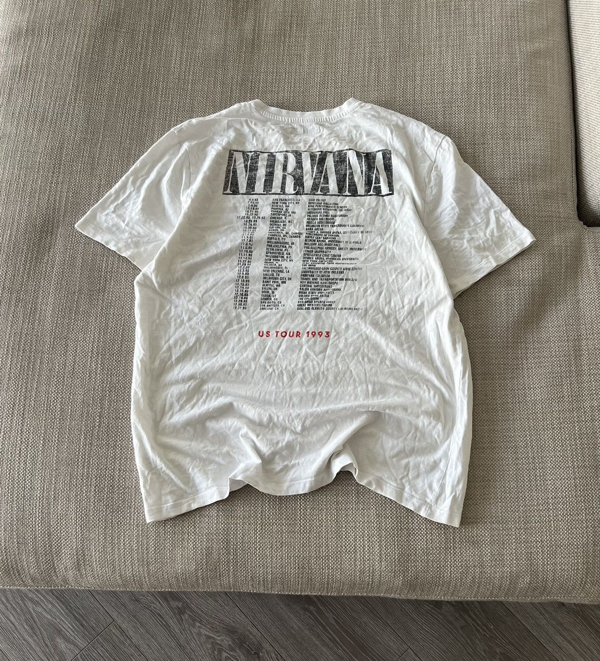 Band Tees × Nirvana 💥💥 Nirvana Band T-Shirt Tee Tour Size US M / EU 48-50 / 2 - 2 Thumbnail