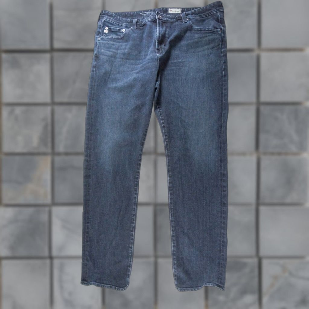 Denime VINTAGE Adriano Goldschmied Men's Jeans The Graduate Tailored Leg 38x34 Blue Denim Straight Fit Premium Cotton Size US 38 / EU 54 - 1 Thumbnail