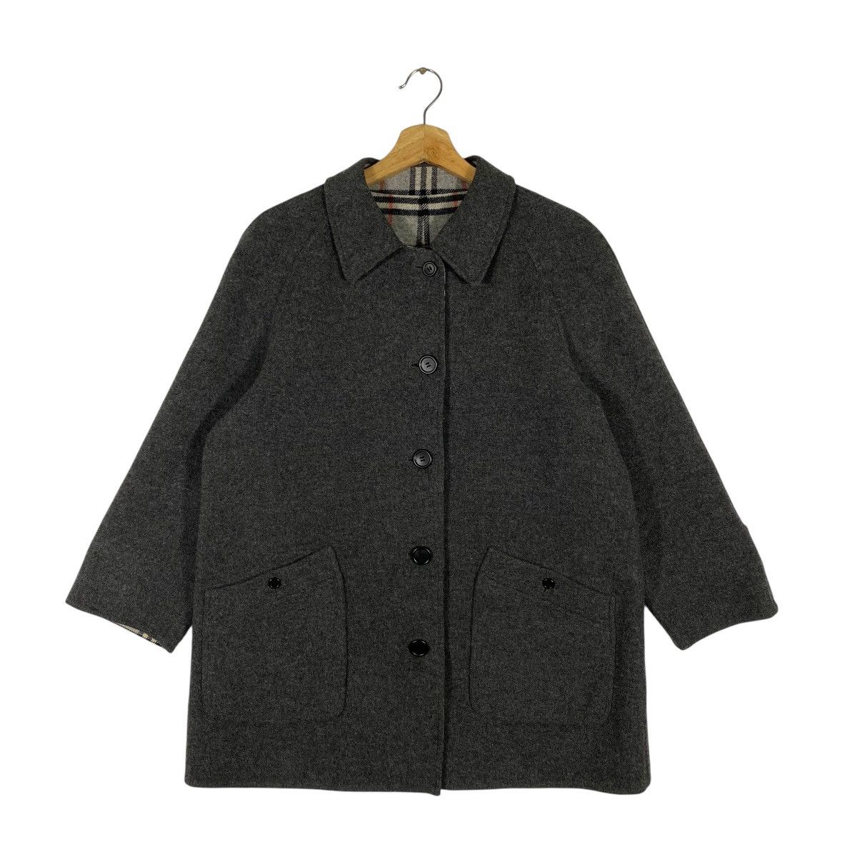 Burberry Prorsum Vintage Burberrys Reversible Wool Button Jacket Size M / US 6-8 / IT 42-44 - 6 Thumbnail