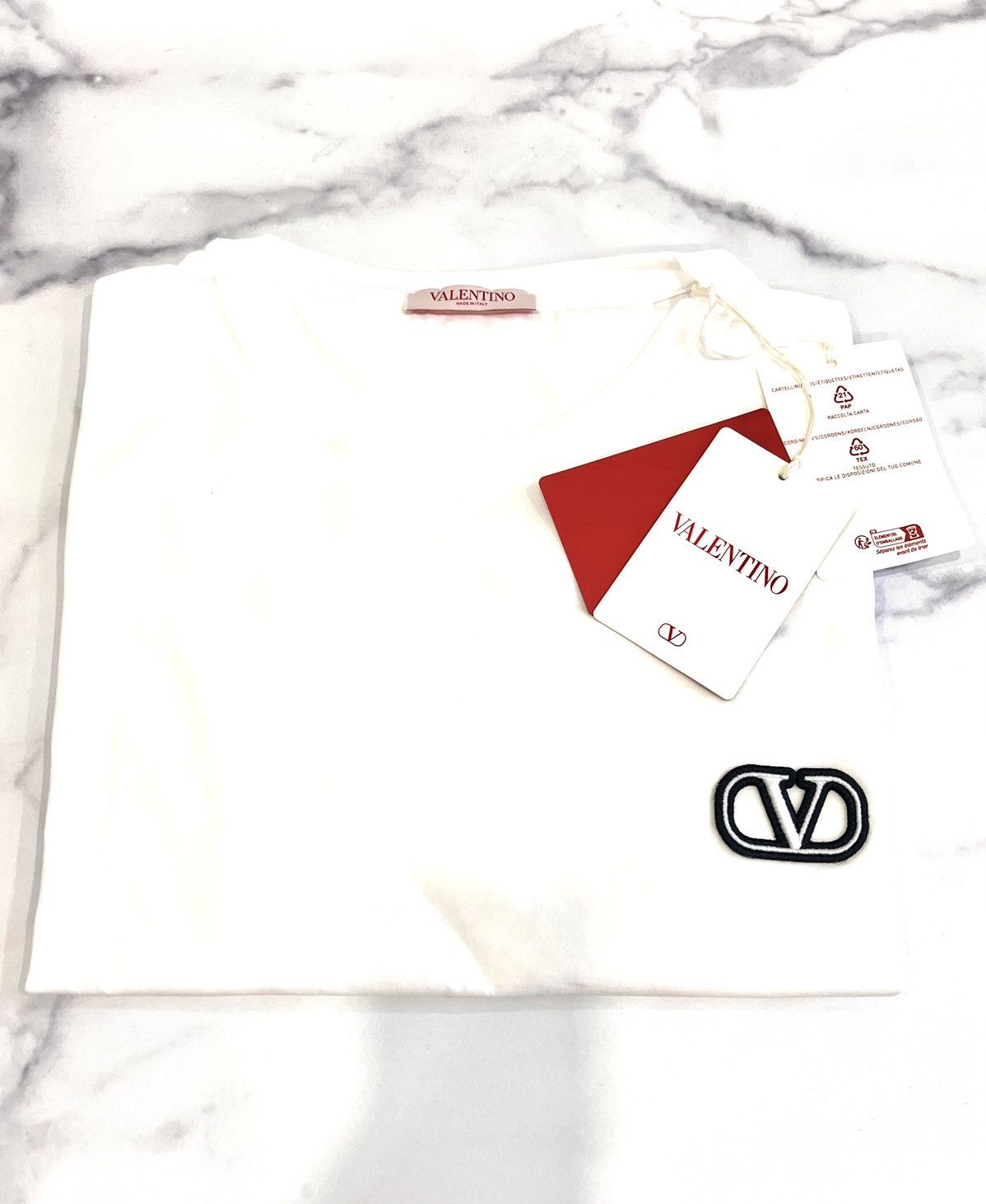 Valentino Valentino Garavani Cotton T-Shirt with VLOGO Size US M / EU 48-50 / 2 - 4 Thumbnail