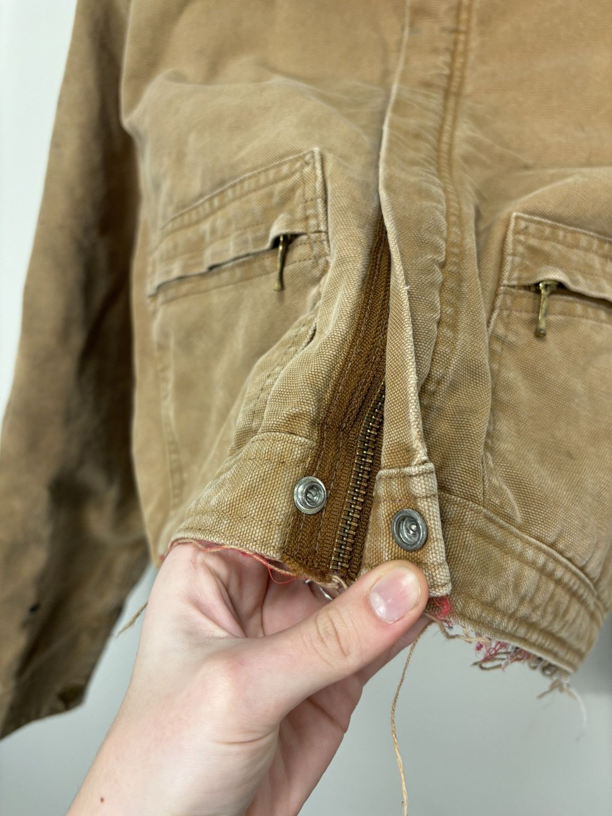 Carhartt Vintage 90s Carhartt Made In USA Washed Boxy Cropped Jacket Size US L / EU 52-54 / 3 - 16 Thumbnail