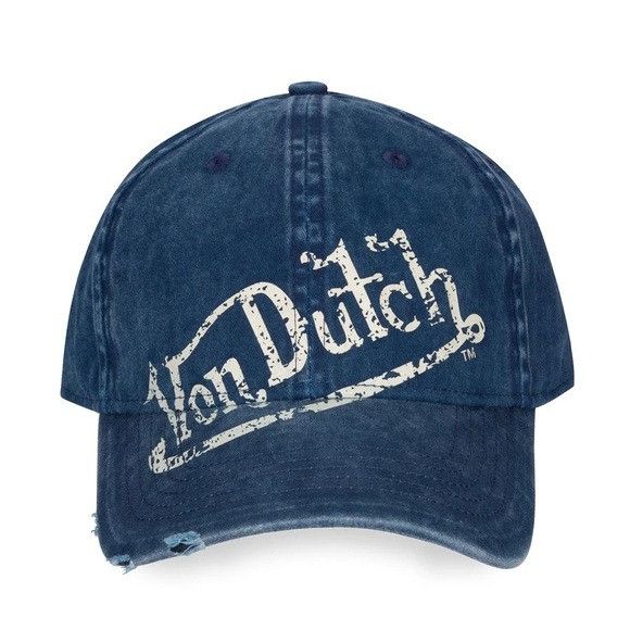 Designer × Von Dutch NWT VON DUTCH NAVY DISTRESSED DAD HAT Size ONE SIZE - 1 Thumbnail
