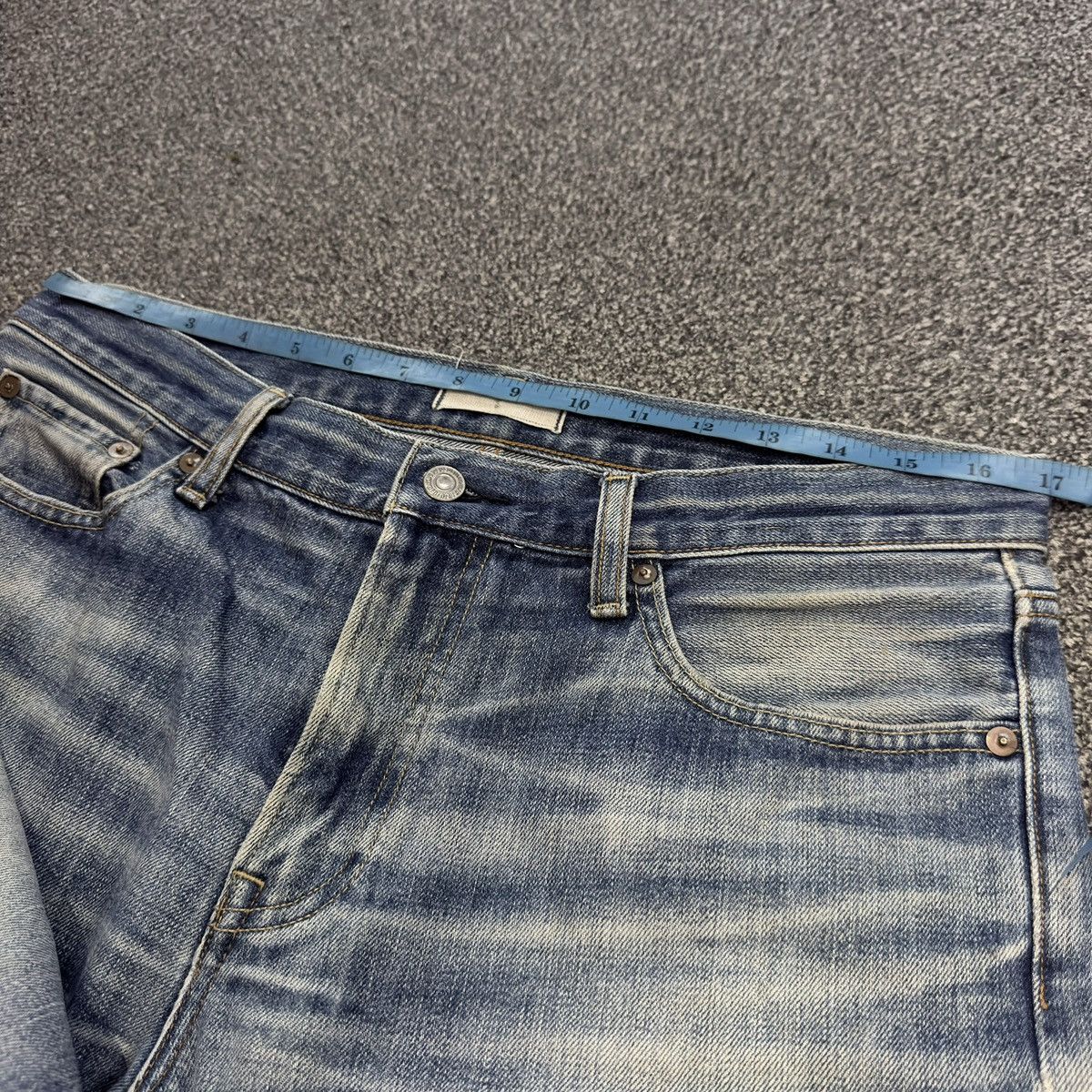 Undercover × Uniqlo Archives 🇯🇵 Vintage y2k Uniqlo UJ Faded Whisker Washed Denim Size US 34 / EU 50 - 15 Thumbnail