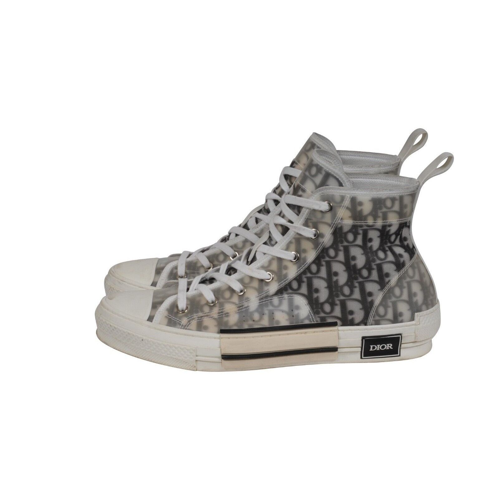 Dior B23 High Top Sneakers Black White Oblique Size US 12 / EU 45 - 4 Thumbnail