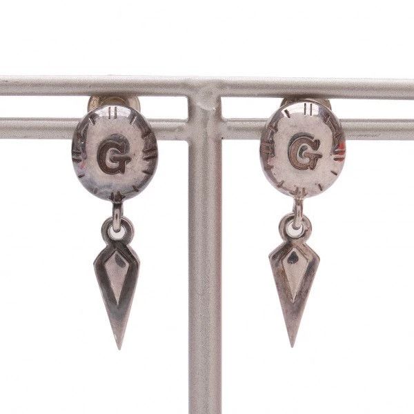 Jean Paul Gaultier Jean Paul Gaultier 925 Silver logo Earrings Size ONE SIZE - 1 Thumbnail