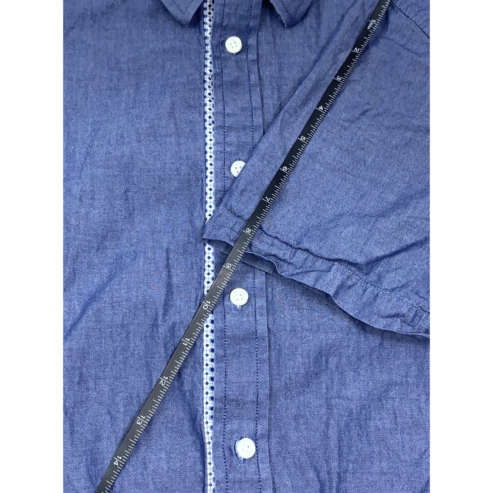 Christian Lacroix Christian Lacroix Mens Button-Up Shirt Short Sleeve Blue S Casual Shirt Men Small Button-Up Clothing Mens Size US 29 - 6 Thumbnail
