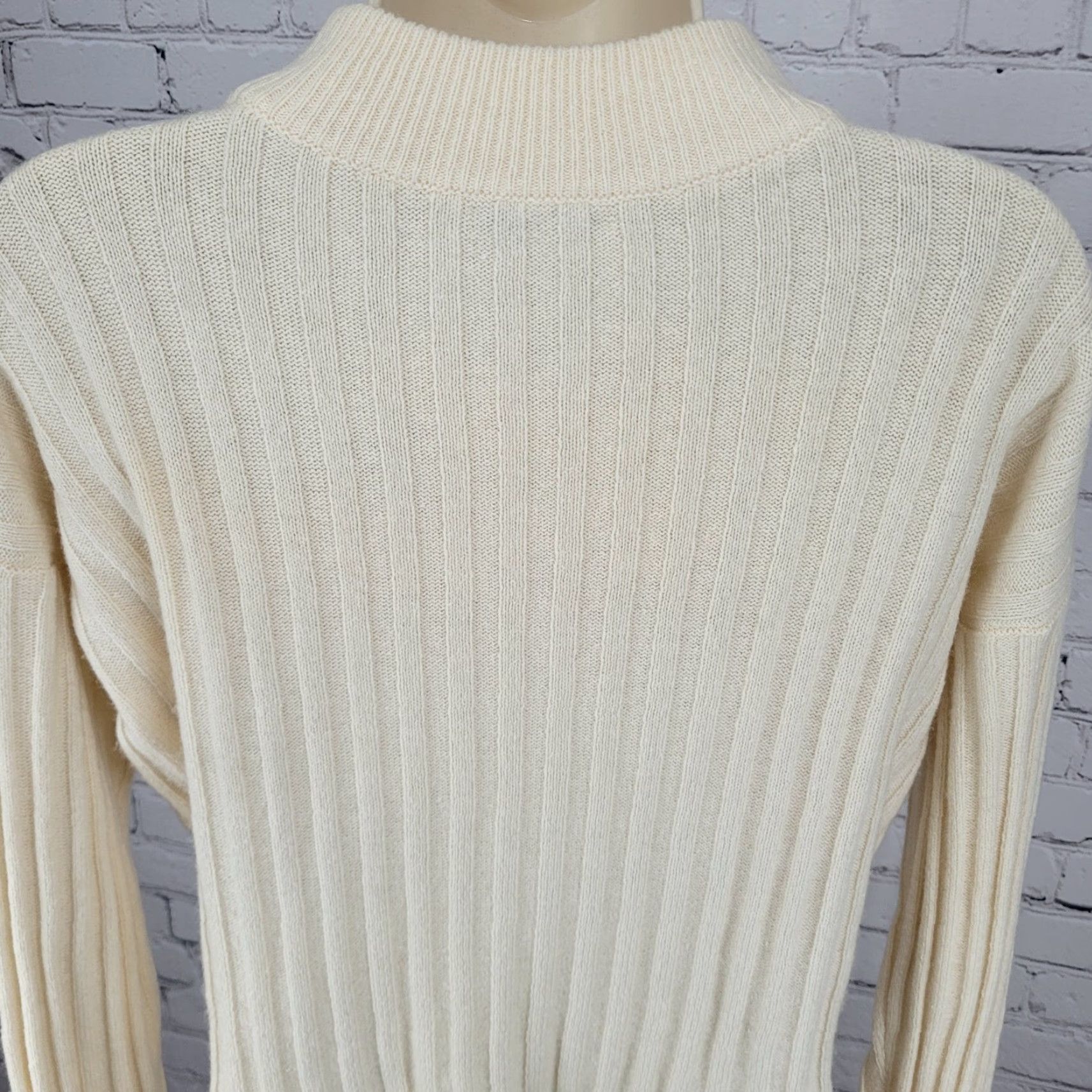 Madewell Madewell Sweater Ivory Wool Blend Ribbed Boxy Pullover Crew Neck Size Small S Size S / US 4 / IT 40 - 7 Thumbnail