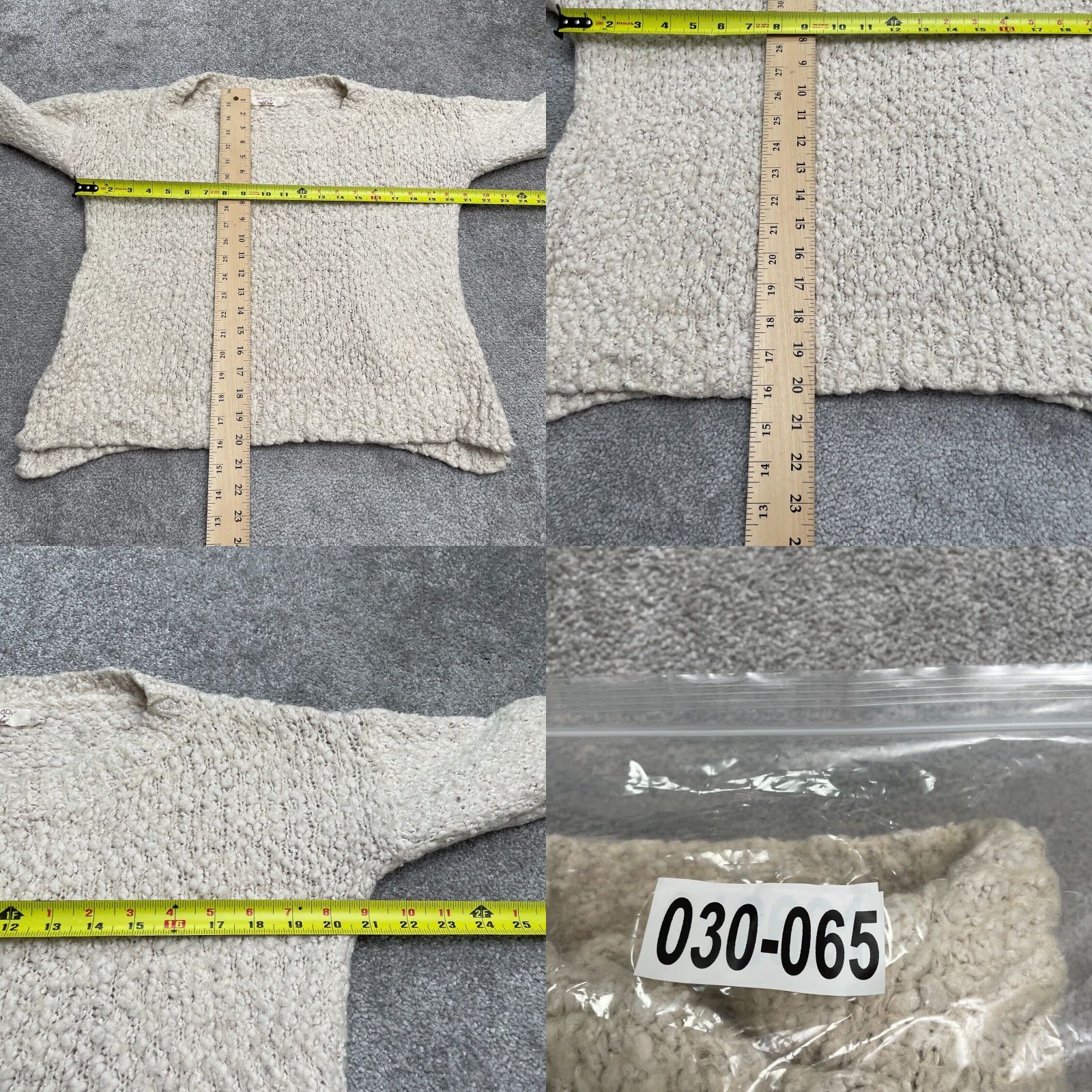 Vintage Rhapsody Pullover Sweater Womens M Beige Round Neck Casual Knit Soft Size M / US 6-8 / IT 42-44 - 8 Thumbnail