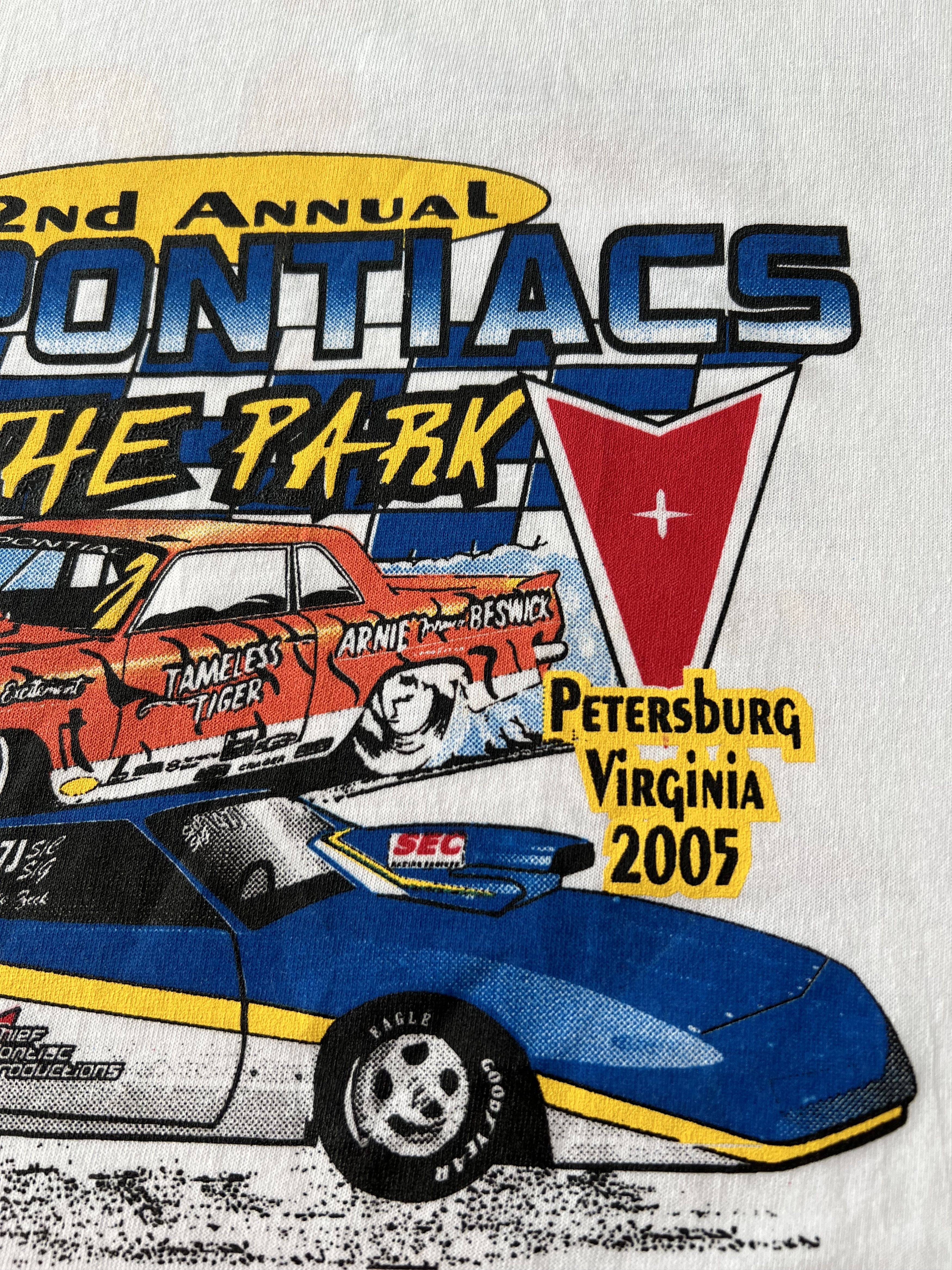 Vintage Vintage 2005 Pontiac Virginia Motorsports Park White T-shirt Size US L / EU 52-54 / 3 - 6 Thumbnail