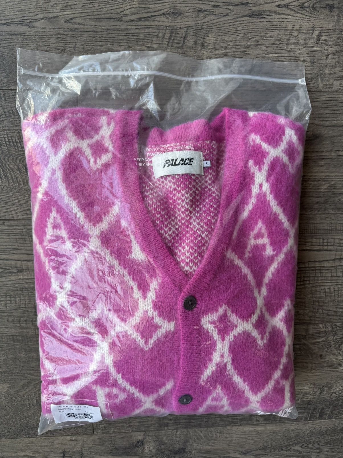 Palace Palace Hairy Heart Knit Cardigan Size US XL / EU 56 / 4 - 7 Thumbnail
