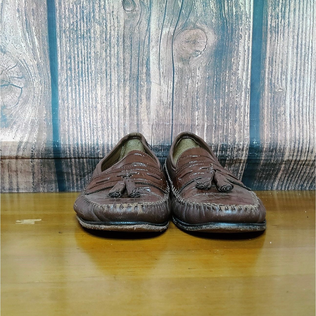Florsheim Men's Tassel Loafers Brown Slip-On Moc Toe Dress Shoes Size US 10 / EU 43 - 7 Thumbnail