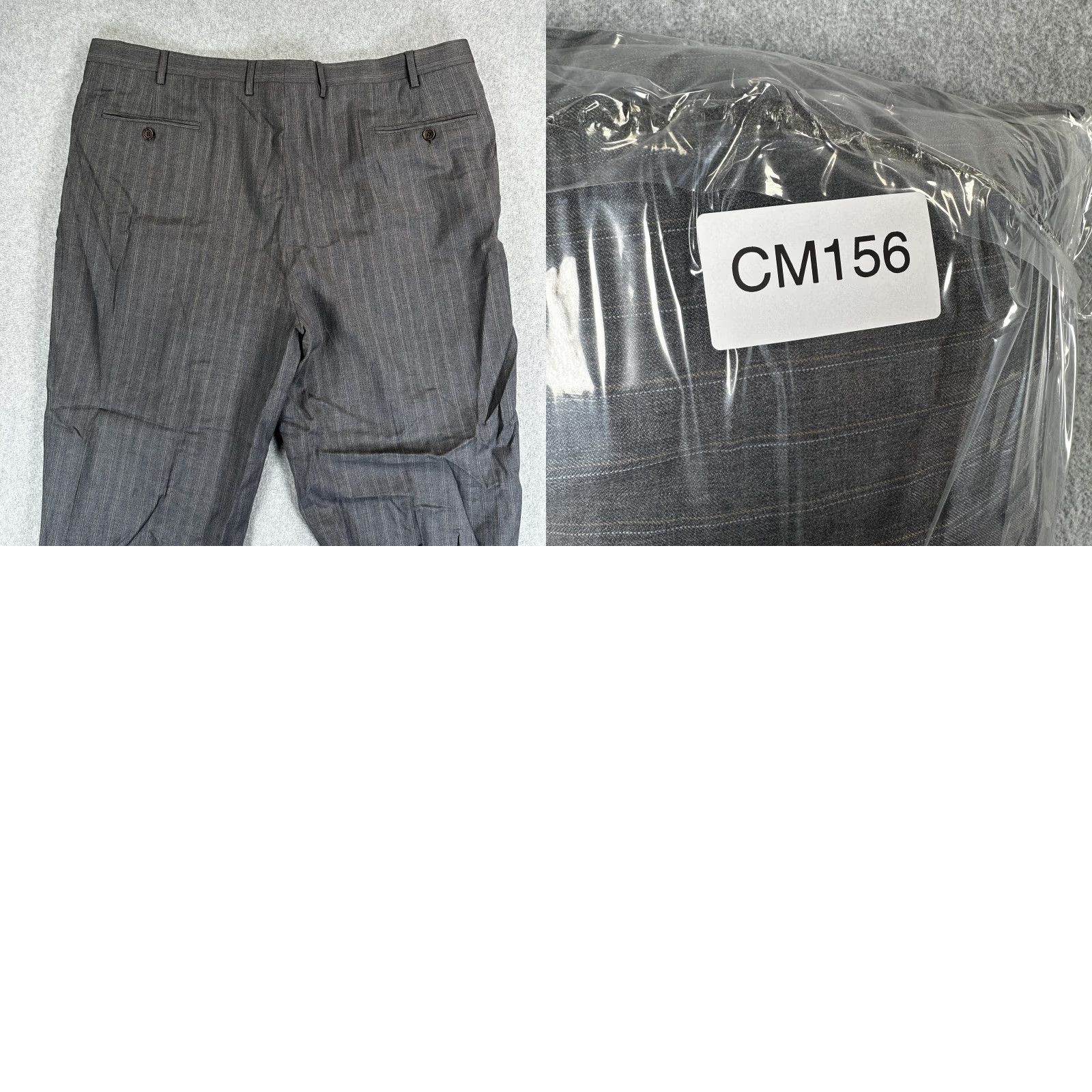 Brooks Brothers Brooks Brothers 1818 Madison Suit Mens Blazer 43x28 Wool 2 Piece Gray Pinstripe Classic Notch 2 Button 4-Button Cuffs 1818 Madison Men’s Suit Size 46R - 11 Thumbnail