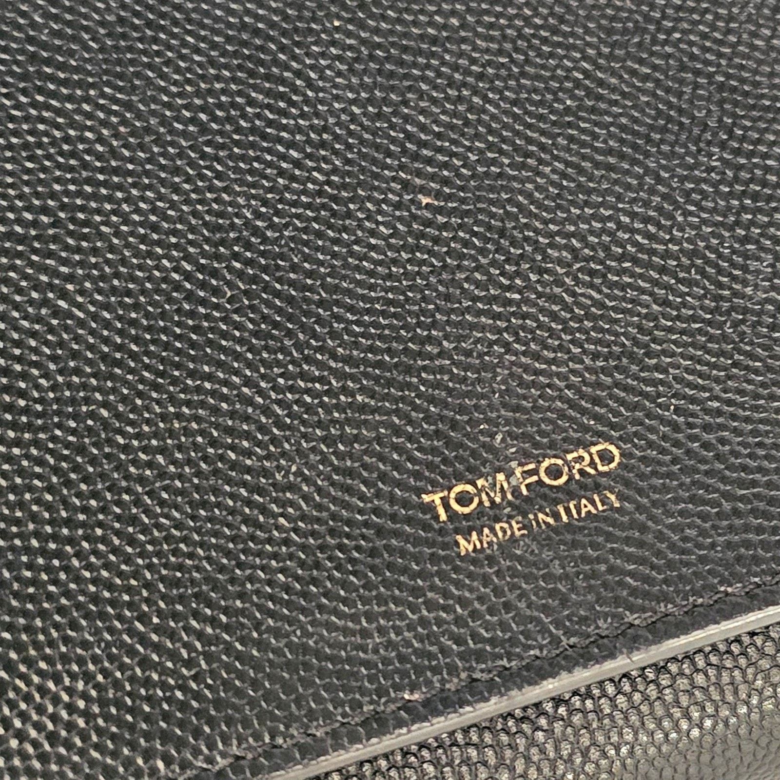 Tom Ford Aube Black Leather Crossbody Clutch Wallet Bag Black - $1800 Size ONE SIZE - 9 Thumbnail