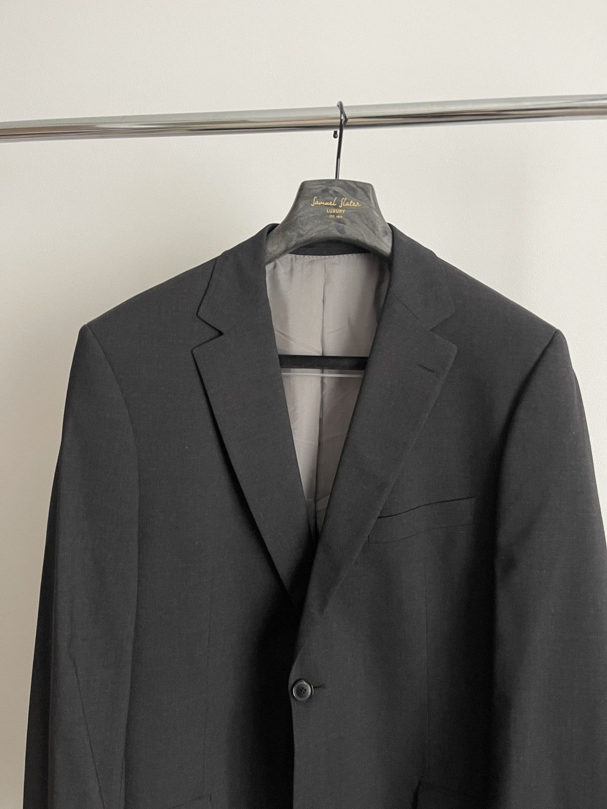 Hugo Boss Vintage hugo boss wool gray blazer classic jacket 46L Size 46L - 5 Thumbnail