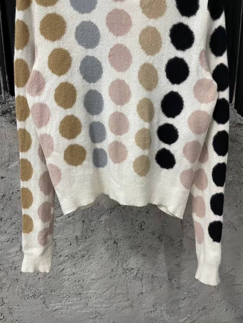 Dior Colorful Polka Dot Cashmere Sweater-2505