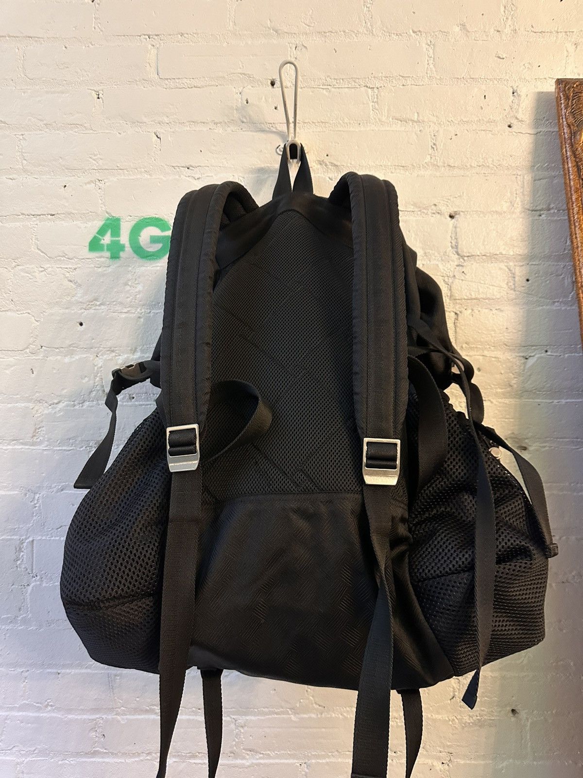 Bottega Veneta Bottega XXL Oversized Cargo Black Backpack Bookbag Travel Size ONE SIZE - 12 Thumbnail