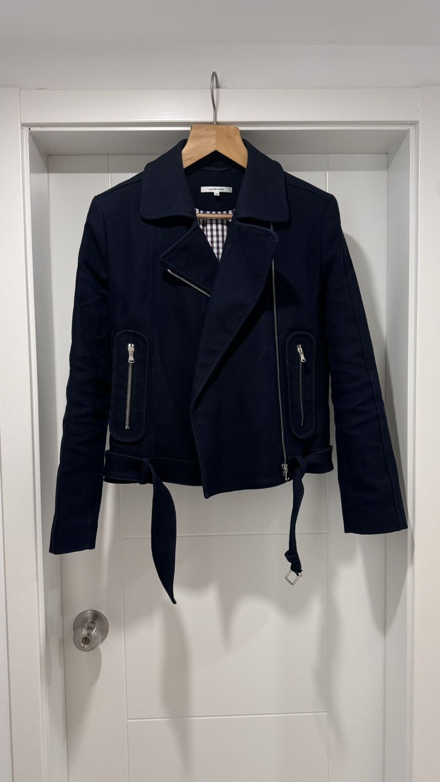 Carven Carven Canvas Cotton Biker Jacket Size US S / EU 44-46 / 1 - 2 Thumbnail
