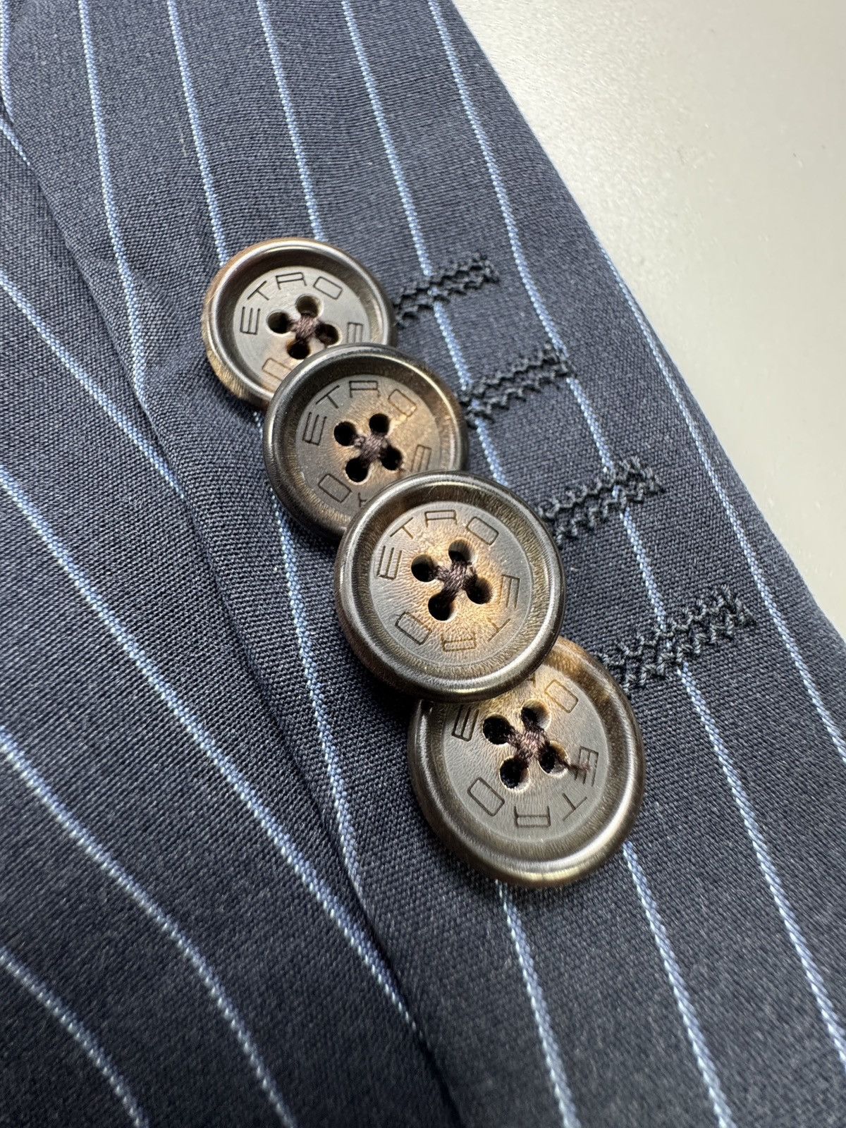Etro Etro Two Button Striped Cotton Blazer (Y1252) Size 40R - 15 Thumbnail