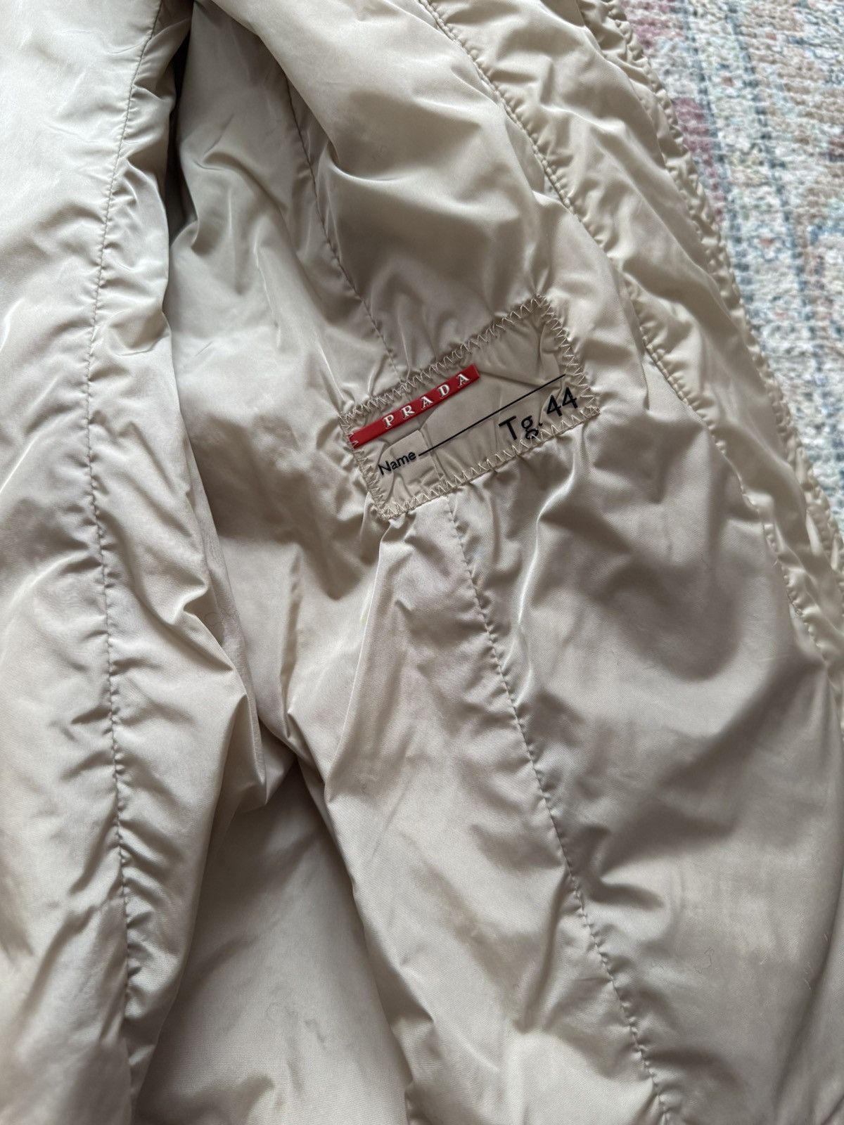 Prada Prada Sport Linea Rossa Hooded Nylon Jacket Beige Size S / US 4 / IT 40 - 10 Thumbnail
