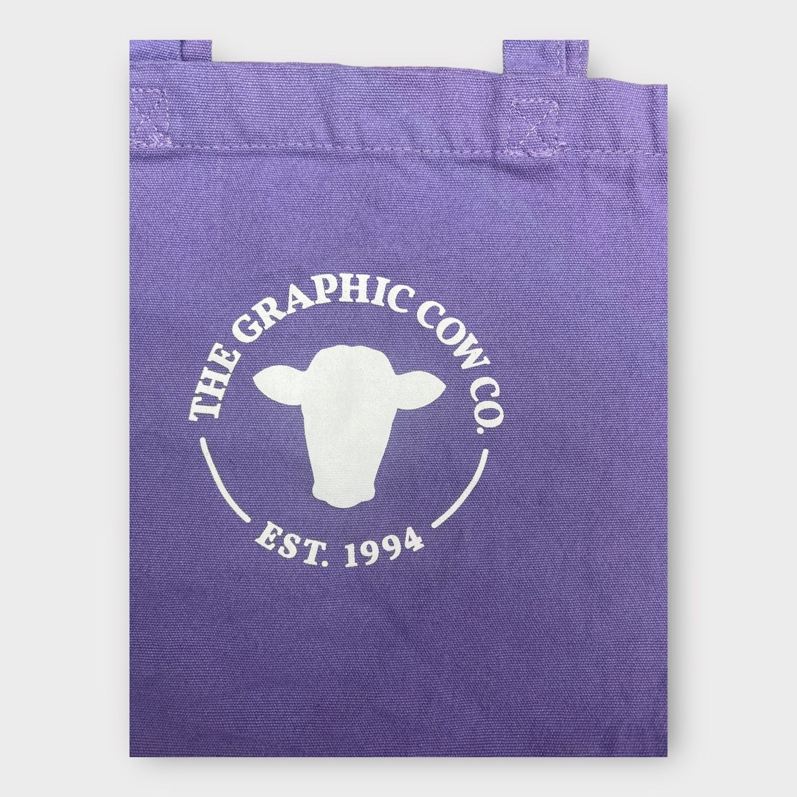 Vintage The Graphic Cow Co. Small Lavender Canvas Tote Logo Size ONE SIZE - 3 Thumbnail