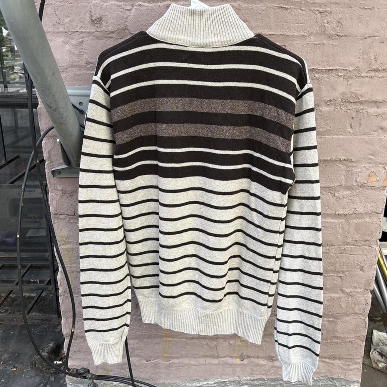 Vintage Y2K Early 2000s Red Ape Emo Brown Striped Zip Up Sweater Size US L / EU 52-54 / 3 - 2 Thumbnail