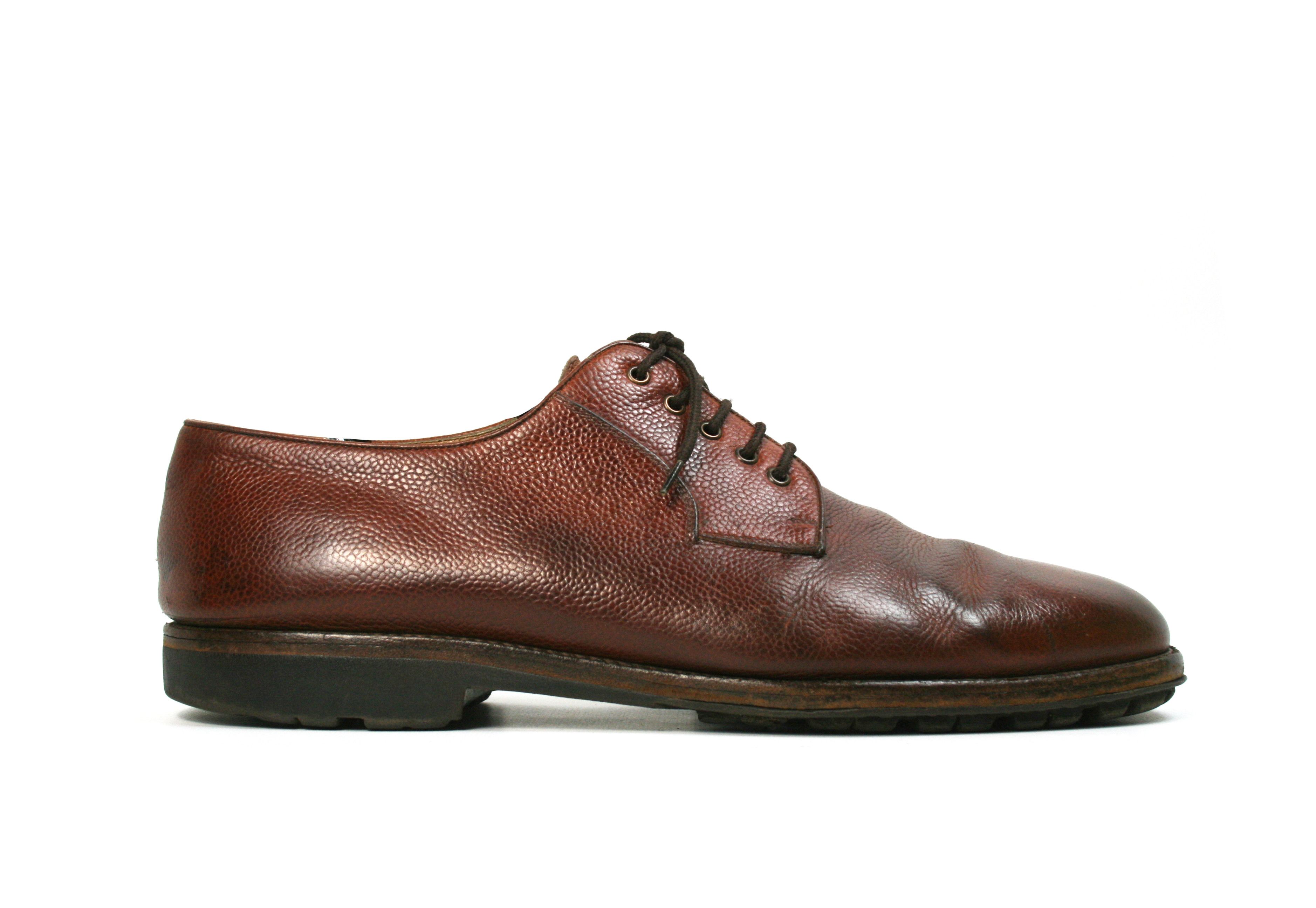 Salvatore Ferragamo 00S Grain Leather Derby Vintage Size US 10 / EU 43 - 1 Thumbnail
