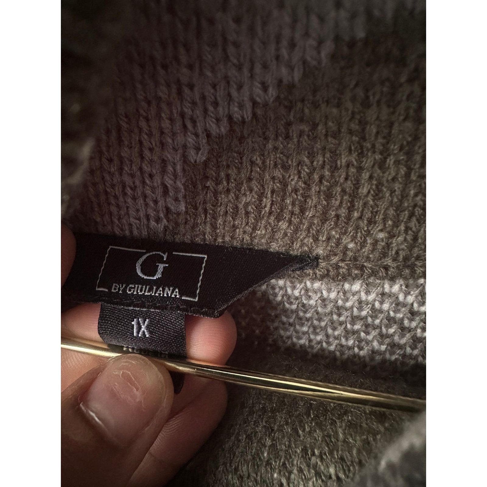Other Woman's G by Giuliana Jacquard Sweater Size XL / US 12-14 / IT 48-50 - 2 Thumbnail