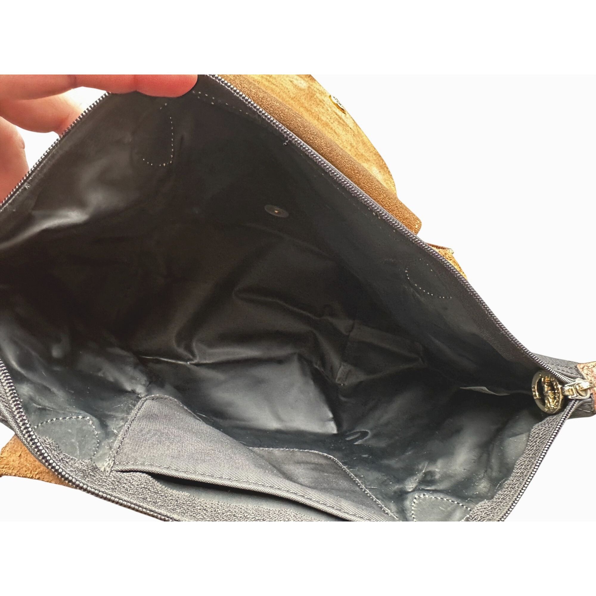 Longchamp Longchamp Le Pliage Shopping MODÈLE DÉPOSÉ Black w/ Brown Le Size ONE SIZE - 8 Thumbnail