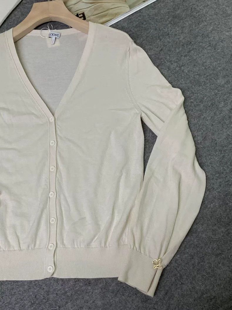 Loewe LOEWE A knitted cardigan in pure colour Size L / US 10 / IT 46 - 4 Thumbnail