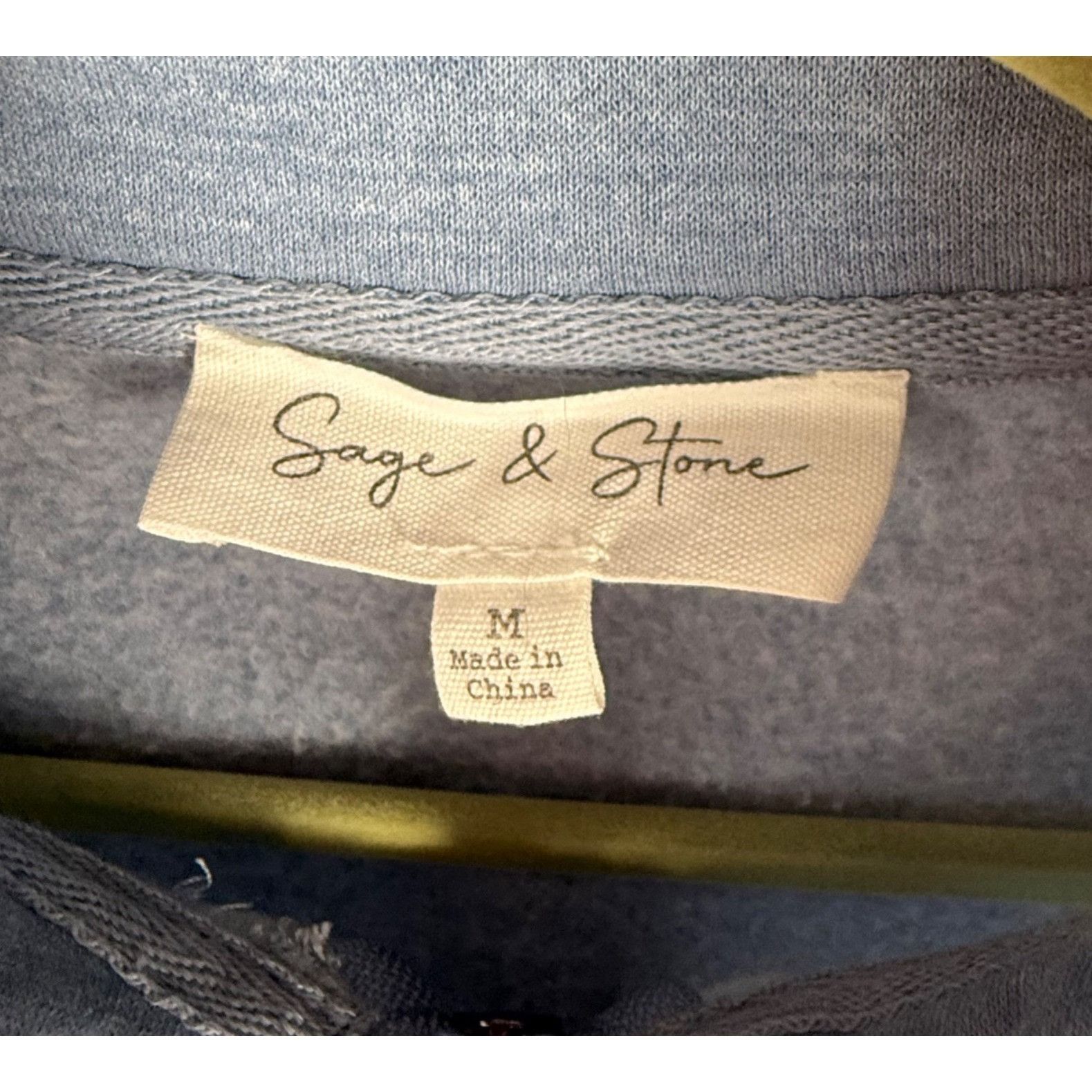 Other Sage & Stone Women's Crop Sweatshirt 1/4-Zip Blue Size M Size M / US 6-8 / IT 42-44 - 2 Thumbnail
