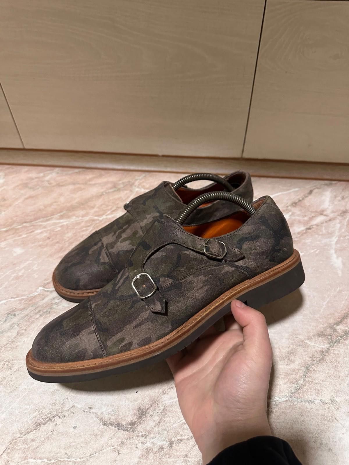 Suitsupply SUITSUPPLY CAMO MONK STRAP Classic Shoes Sz UK 6 Eur 40 Size US 7 / EU 40 - 2 Thumbnail